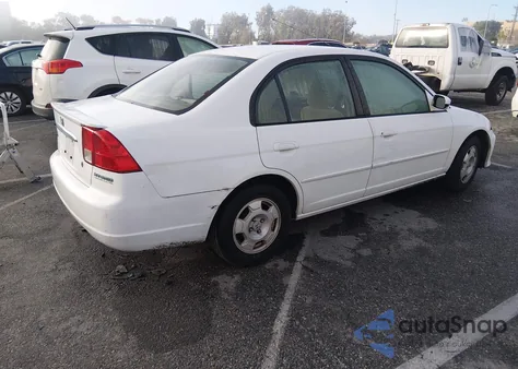 2003 Honda Civic Hybrid from USA, damaged, VIN JHMES96643S025328